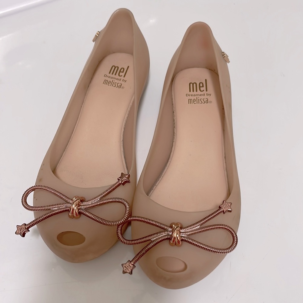 Mini Melissa Rose Gold details! Size 12